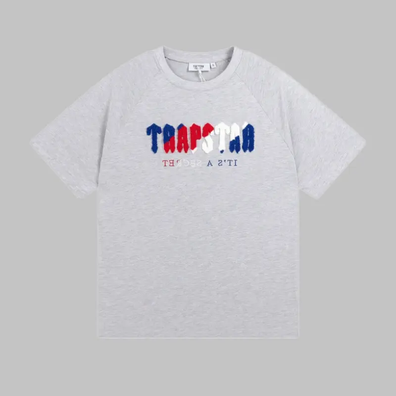 Cross-Border Trapstar T-Shirt Grey Short Sleeve - Image 37
