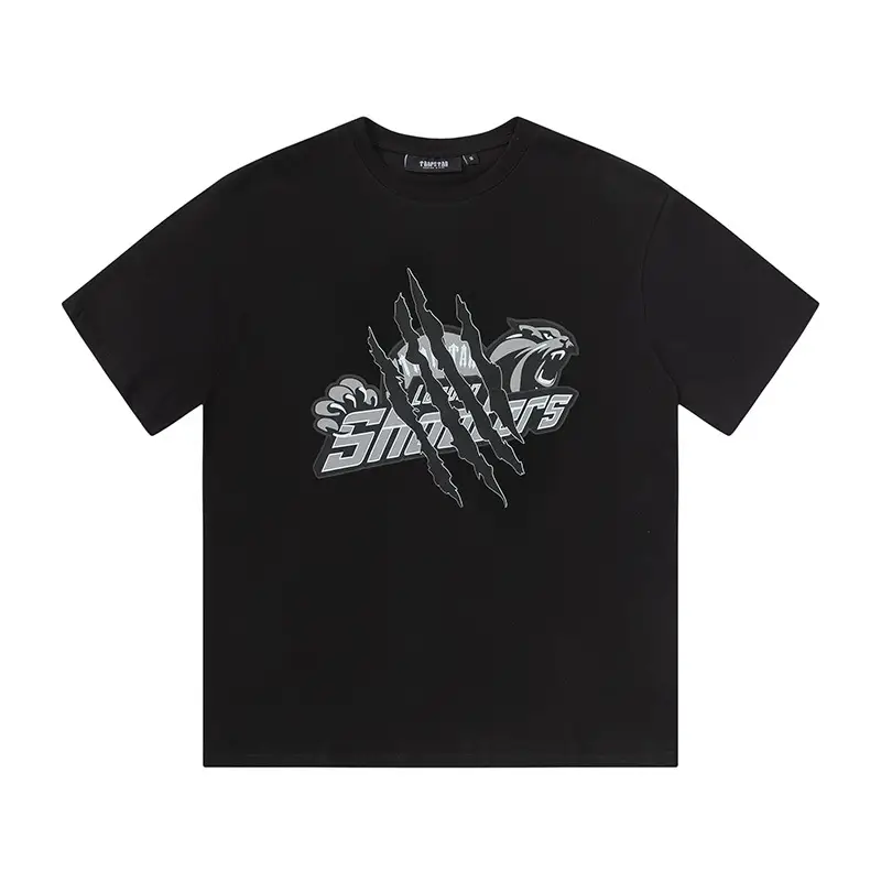 Cross-Border Trapstar T-Shirt Grey Short Sleeve - Image 4