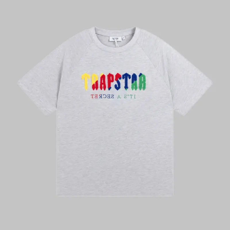 Cross-Border Trapstar T-Shirt Grey Short Sleeve - Image 41