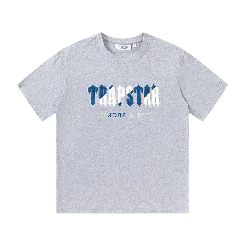Cross-Border Trapstar T-Shirt Grey Short Sleeve - Image 5