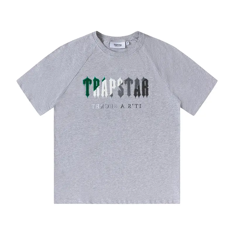 Cross-Border Trapstar T-Shirt Grey Short Sleeve - Image 8