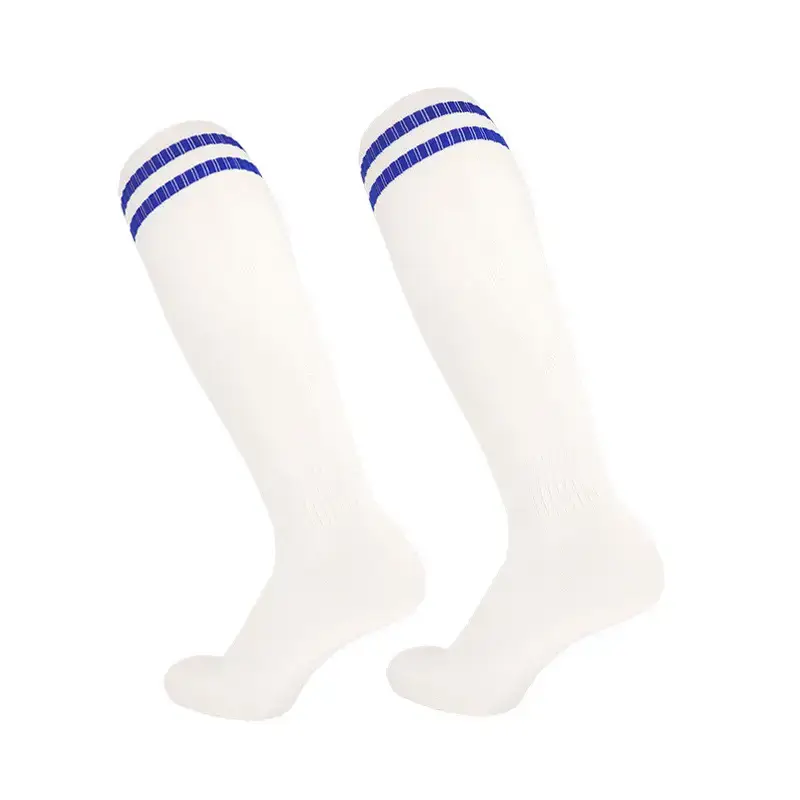 White blue striped socks