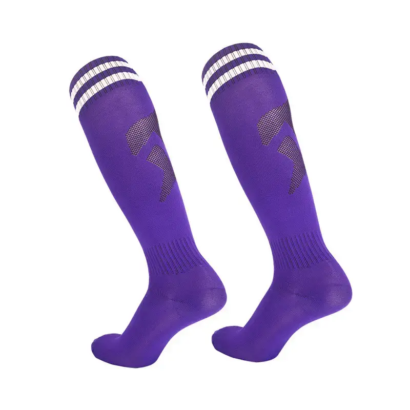 Purple White Striped Socks