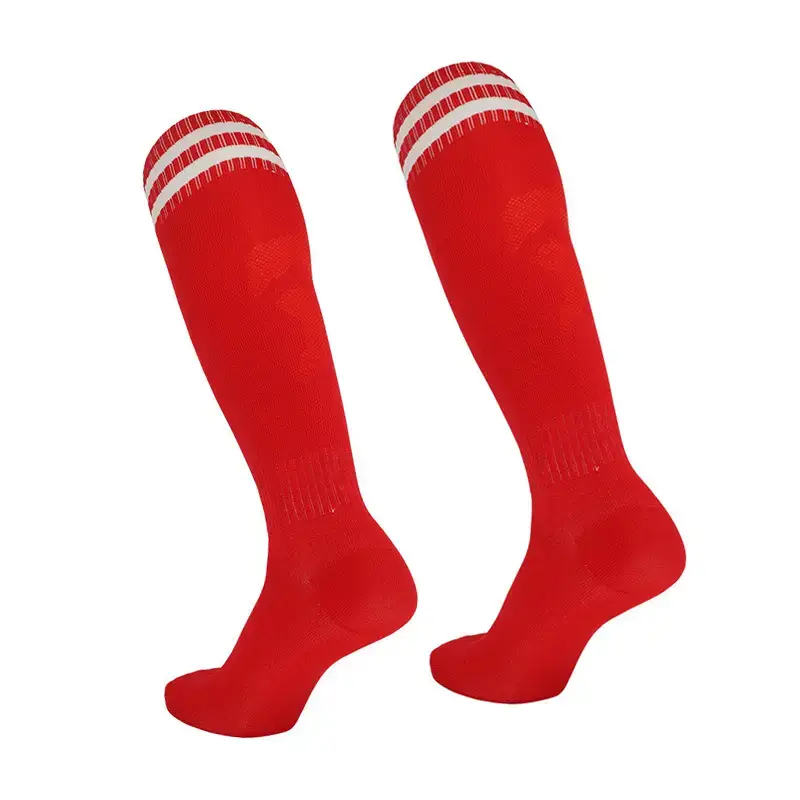 Red white striped socks