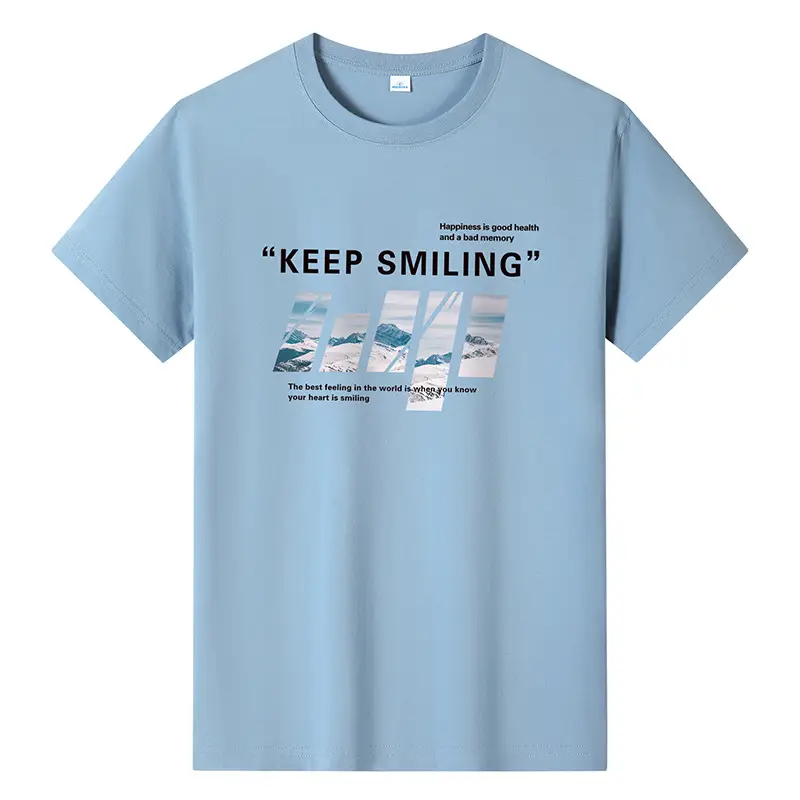 Men Printed T-Shirt Grey Summer 2024