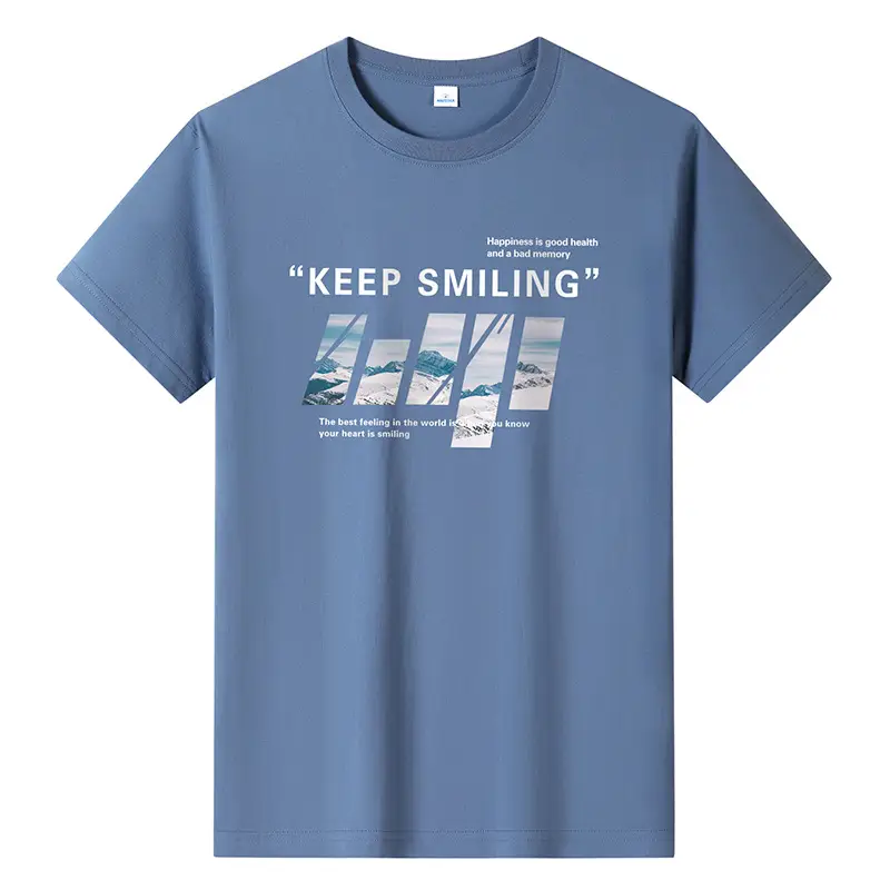 Men Printed T-Shirt Grey Summer 2024