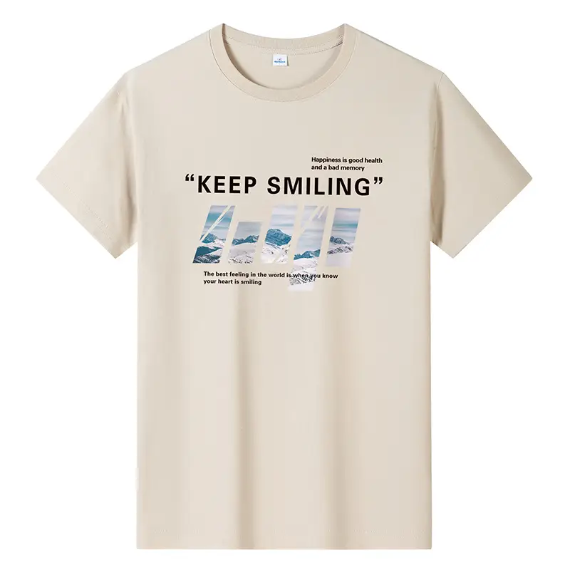 Men Printed T-Shirt Grey Summer 2024