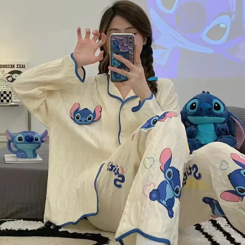 Women's Long Sleeve Floral Pajamas Autumn Spring - Image 10