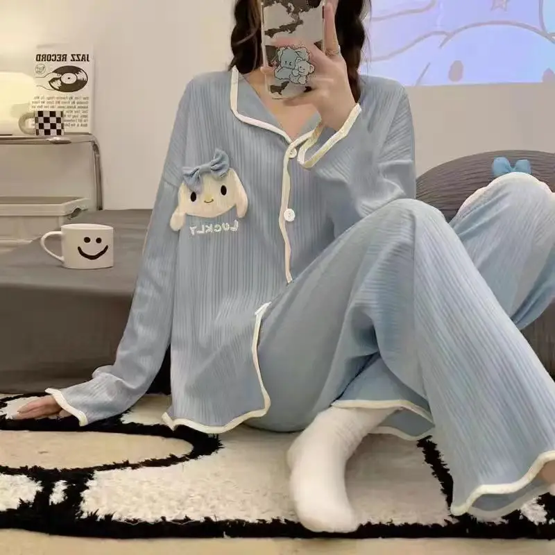 Women's Long Sleeve Floral Pajamas Autumn Spring - Image 12