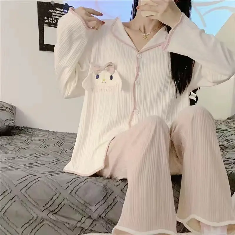 Women's Long Sleeve Floral Pajamas Autumn Spring - Image 13