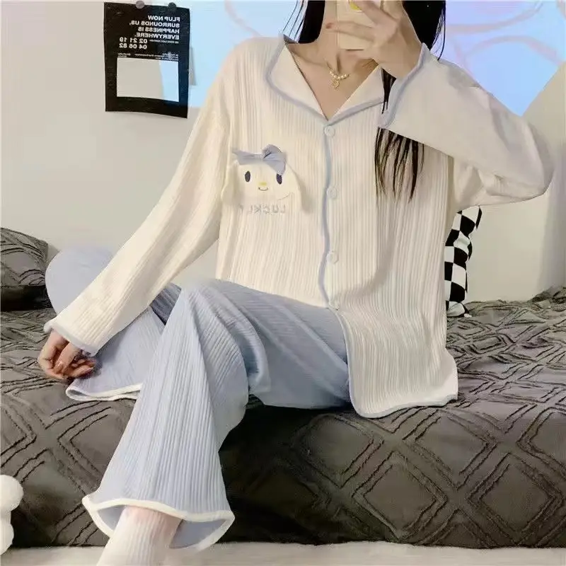 Women's Long Sleeve Floral Pajamas Autumn Spring - Image 14