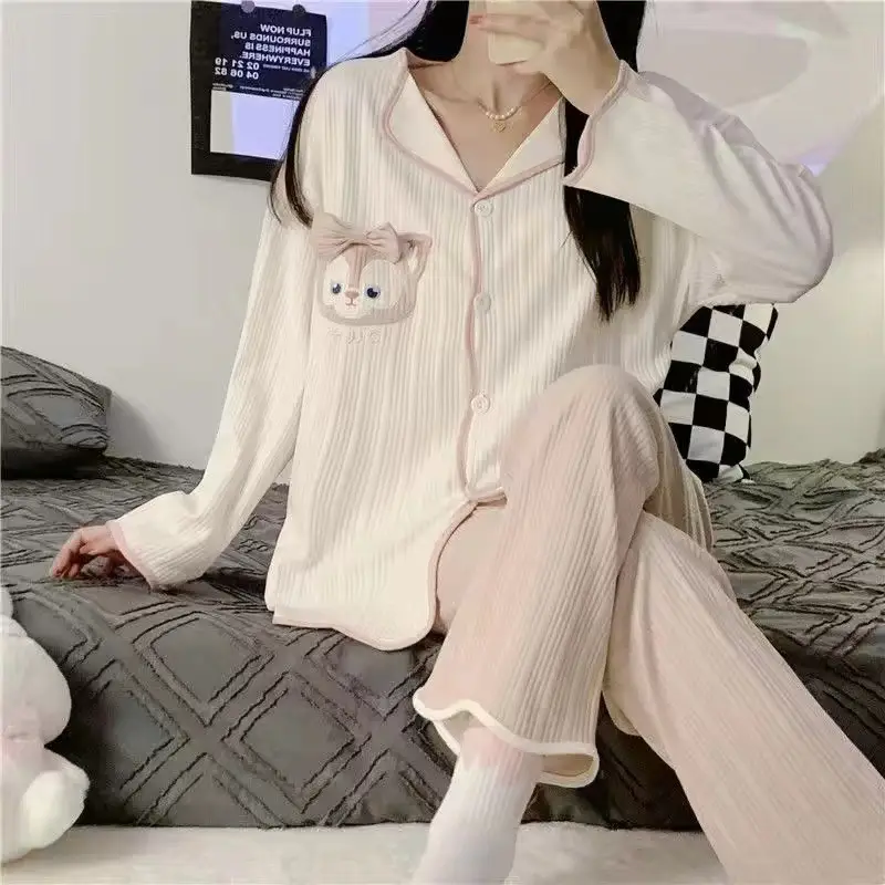 Women's Long Sleeve Floral Pajamas Autumn Spring - Image 15