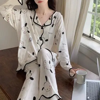 Women's Long Sleeve Floral Pajamas Autumn Spring - Image 23