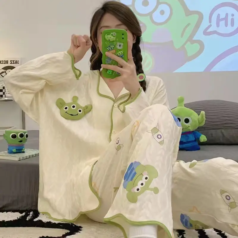 Women's Long Sleeve Floral Pajamas Autumn Spring - Image 9