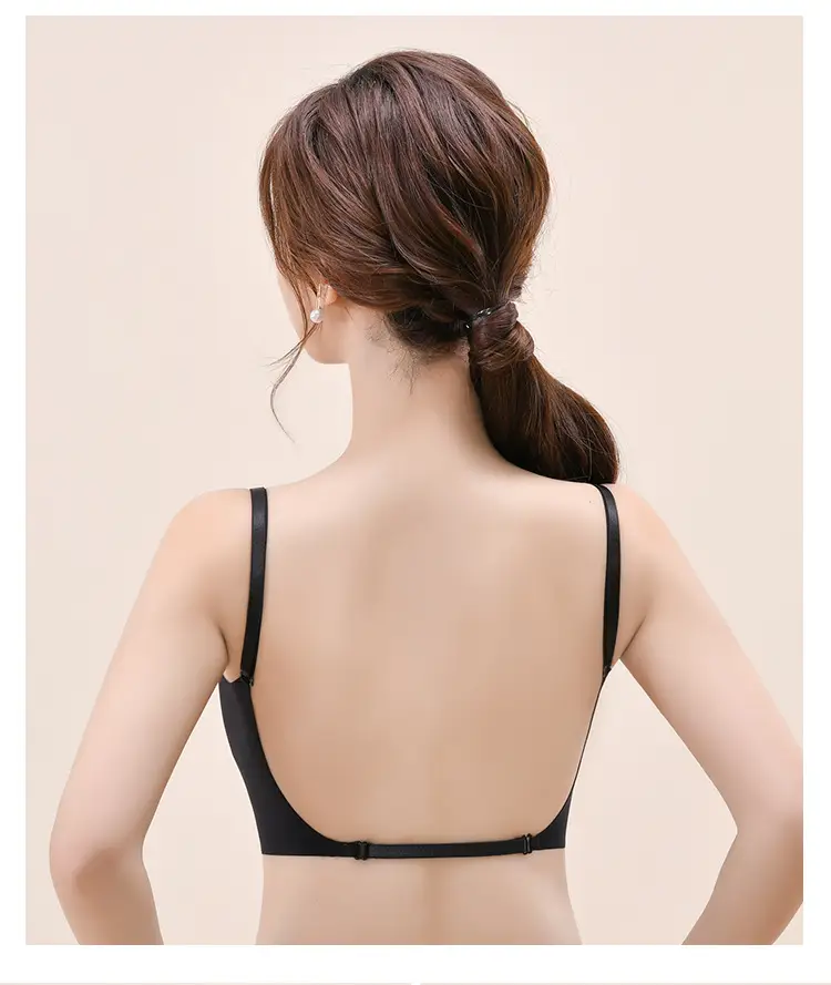 Women's Seamless Push Up Bra Black White Cream — feature 15