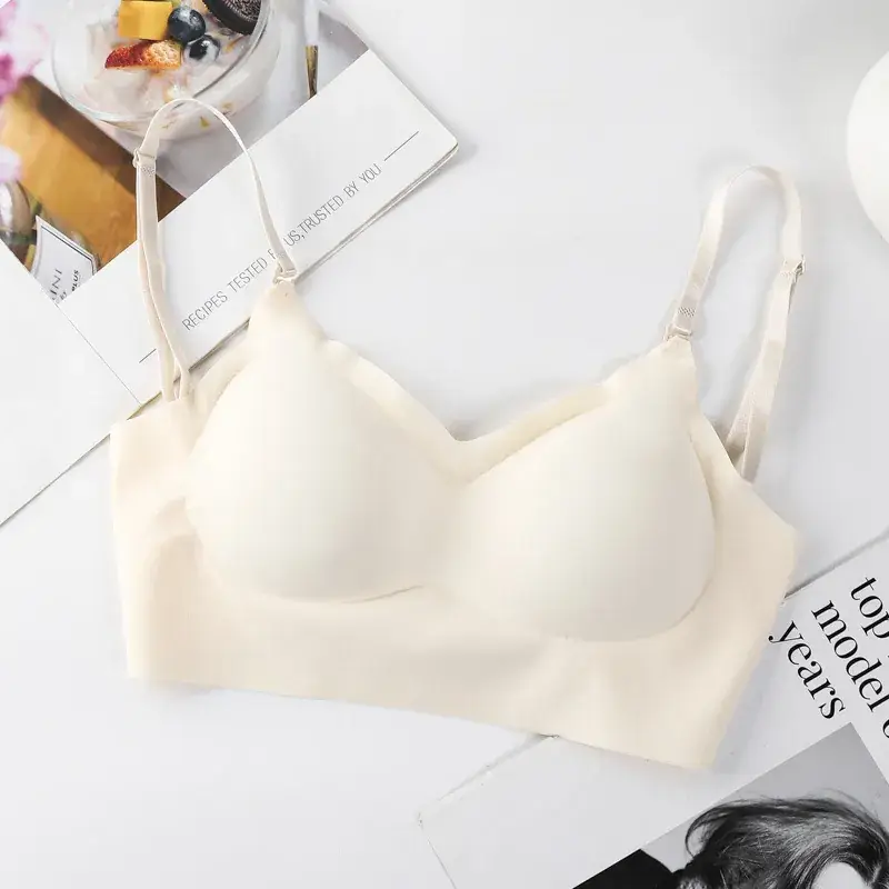 Women's Seamless Push Up Bra Black White Cream - Image 3