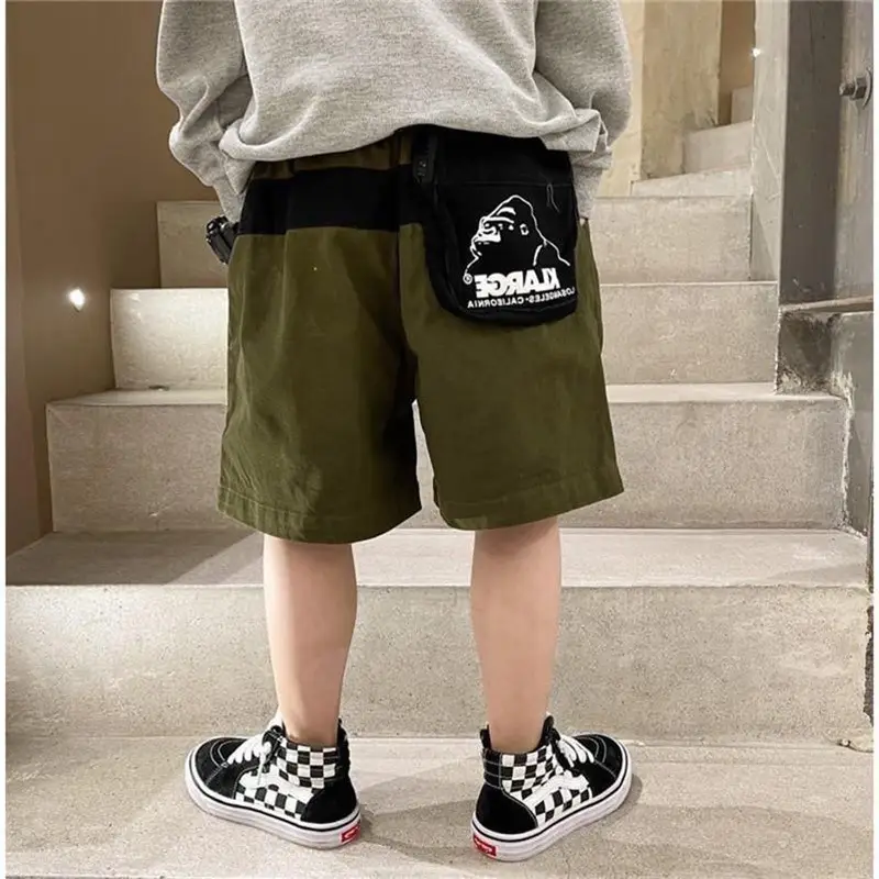 Boys' Green Casual Shorts Mid-Length Korean Style 2026 - Image 2
