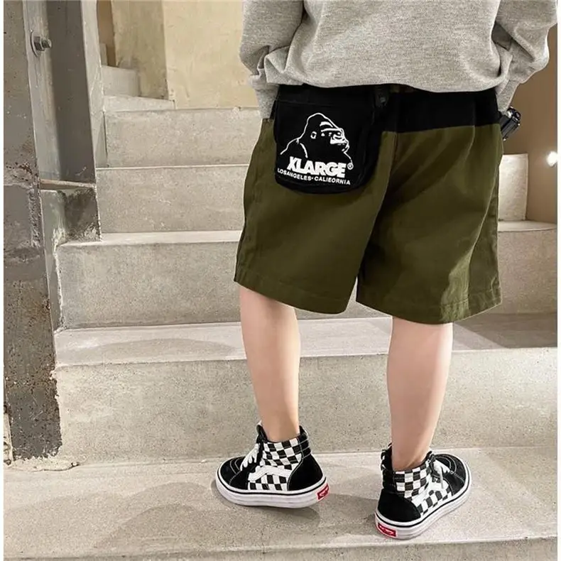 Boys' Green Casual Shorts Mid-Length Korean Style 2026 — feature 9