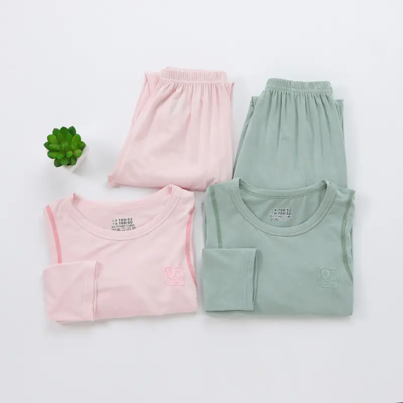 Pink Modal Pajama Set for Boys and Girls