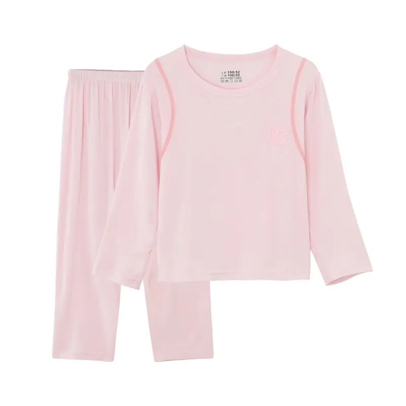 Pink Modal Pajama Set for Boys and Girls