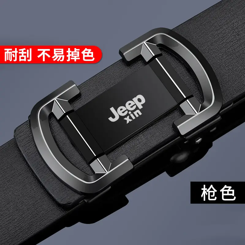 Jeepxin Men's Gold Buckle Leather Belt - Image 4