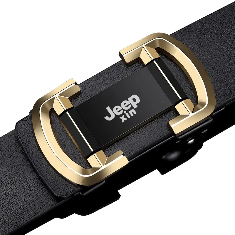 Jeepxin Men's Gold Buckle Leather Belt - Image 7