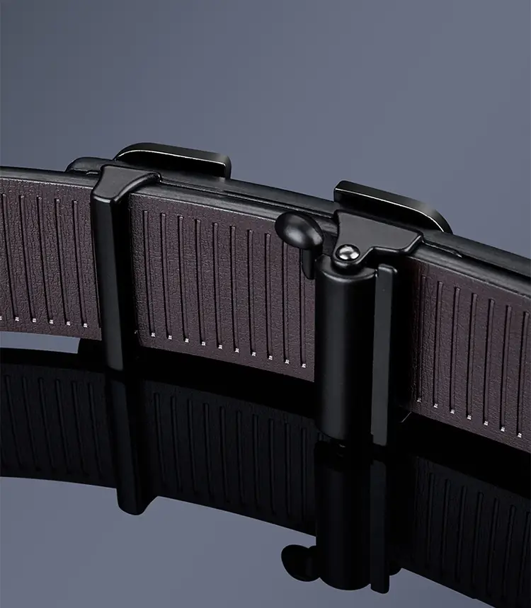 Jeepxin Men's Gold Buckle Leather Belt — feature 6