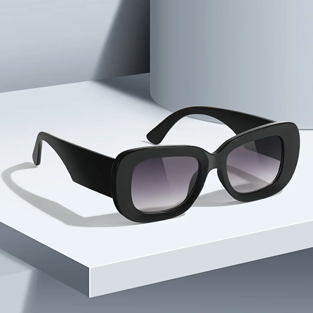 Green Square Sunglasses with Black Lens - Image 8
