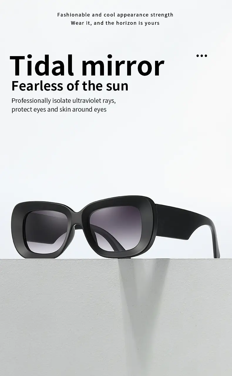 Green Square Sunglasses with Black Lens β feature 1