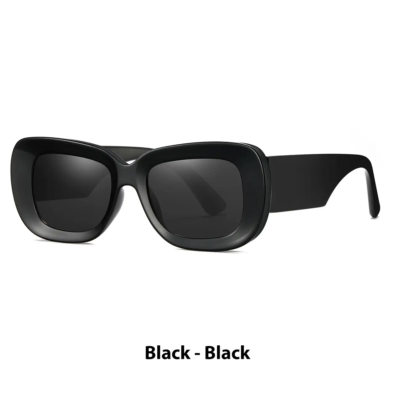 Green Square Sunglasses with Black Lens - Image 2