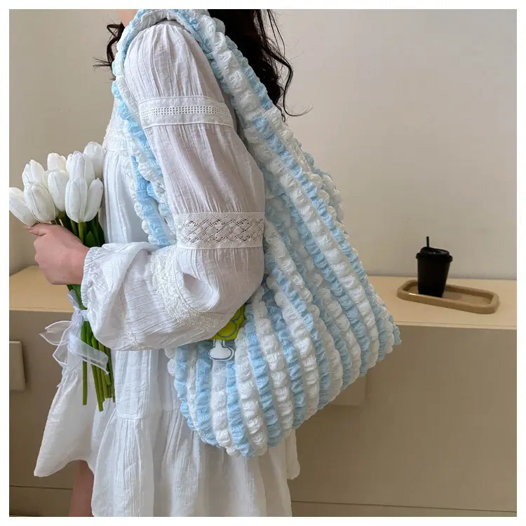 Pink Bubble Tote Bag for Women Spring Summer — feature 10