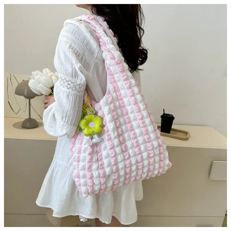 Pink Bubble Tote Bag for Women Spring Summer — feature 13