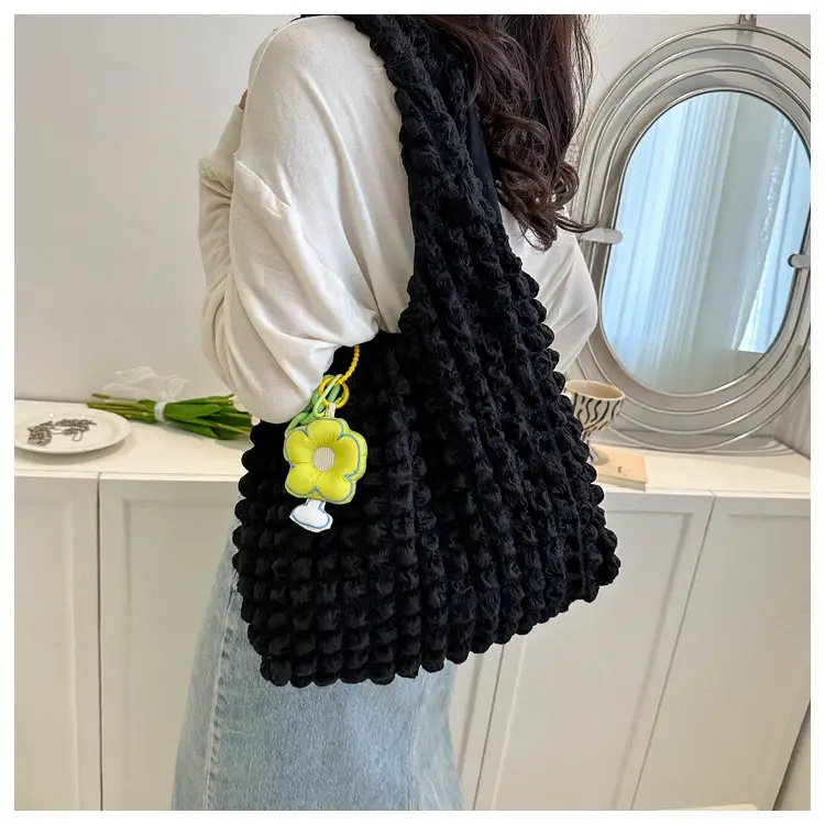 Pink Bubble Tote Bag for Women Spring Summer — feature 15