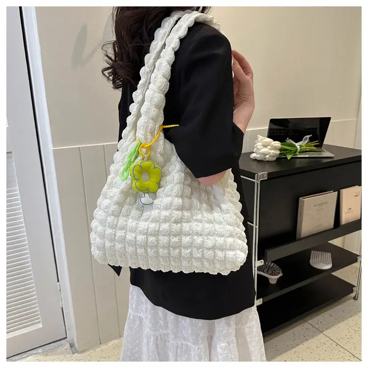 Pink Bubble Tote Bag for Women Spring Summer — feature 17