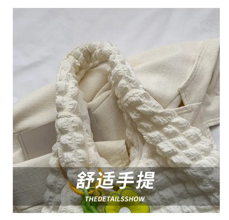 Pink Bubble Tote Bag for Women Spring Summer — feature 4