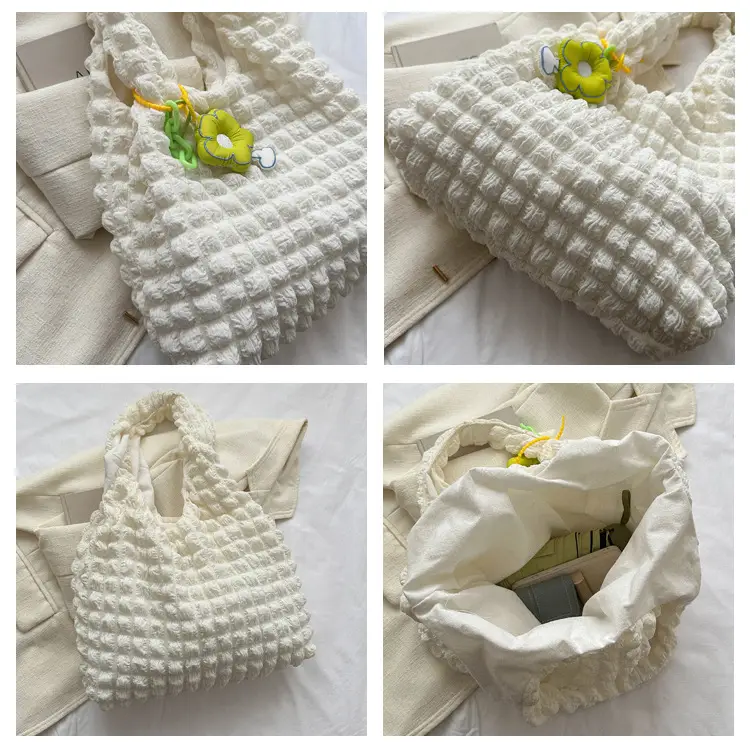 Pink Bubble Tote Bag for Women Spring Summer — feature 6