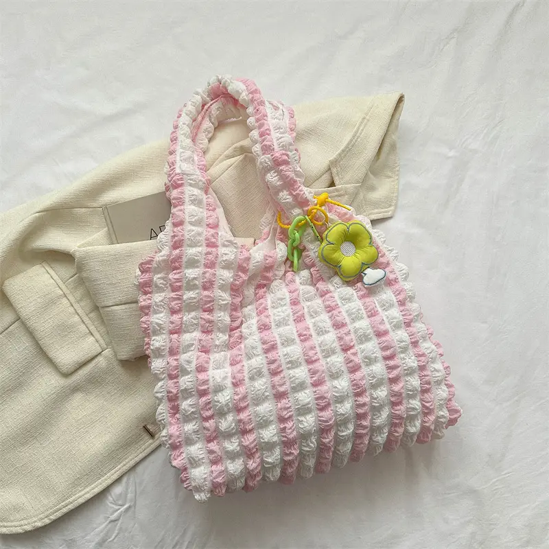 Pink Bubble Tote Bag for Women Spring Summer - Image 8