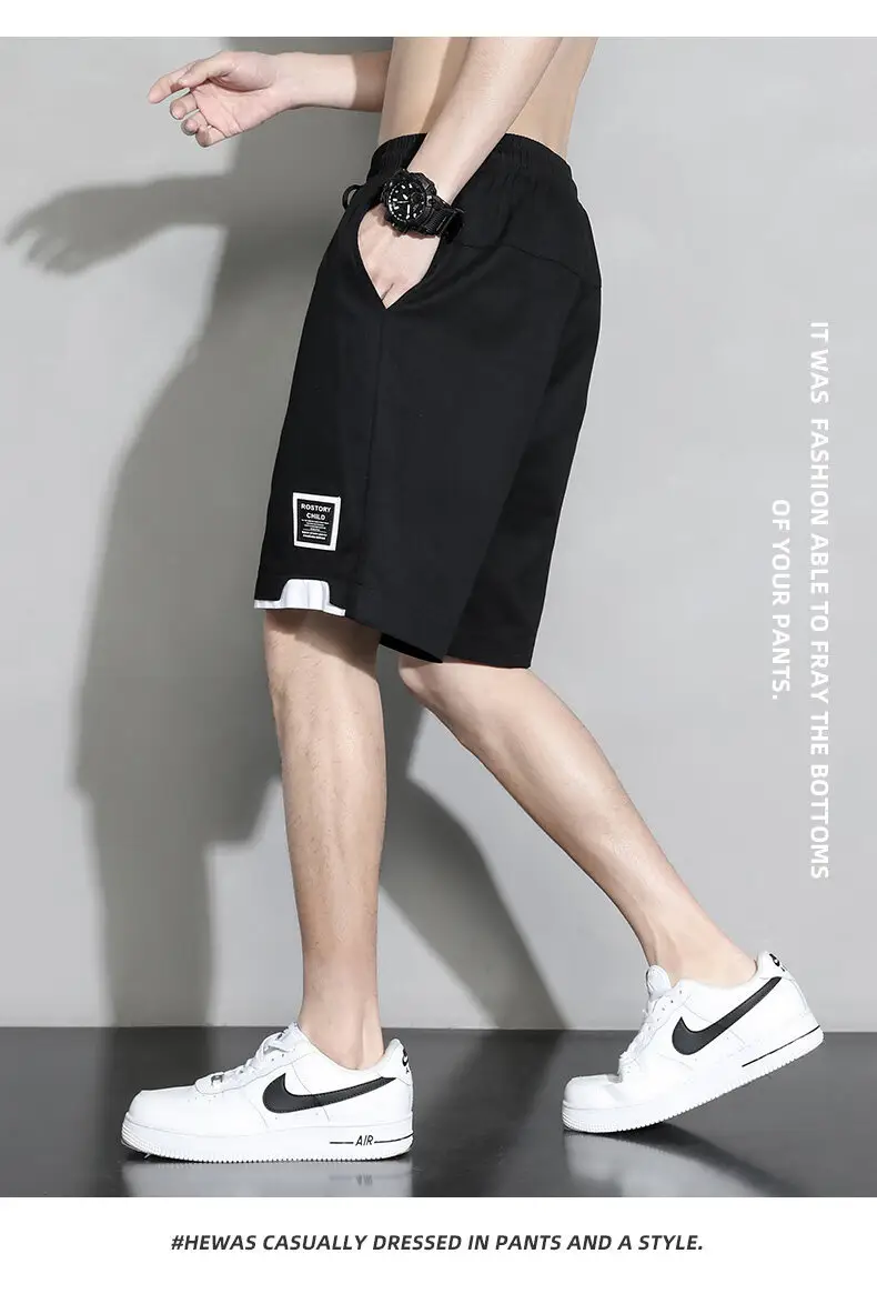Men's Loose Straight Cotton Shorts Large Summer Casual Pants — feature 15