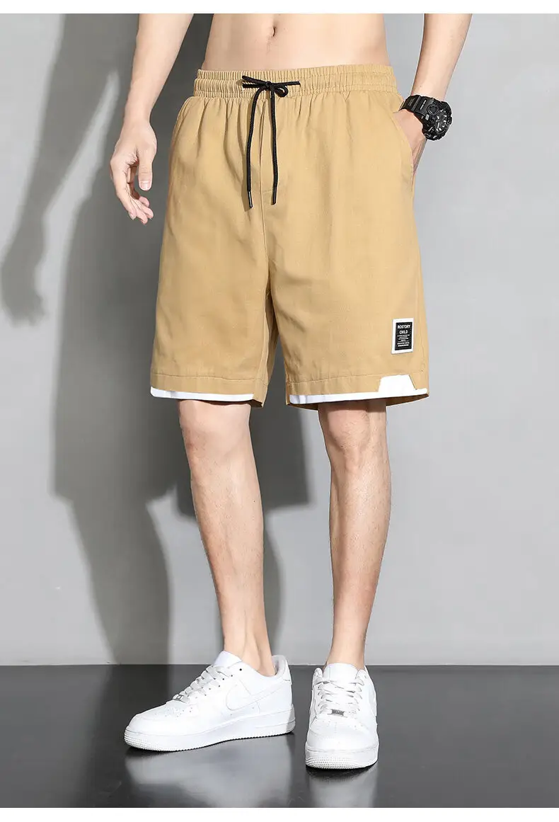 Men's Loose Straight Cotton Shorts Large Summer Casual Pants — feature 17
