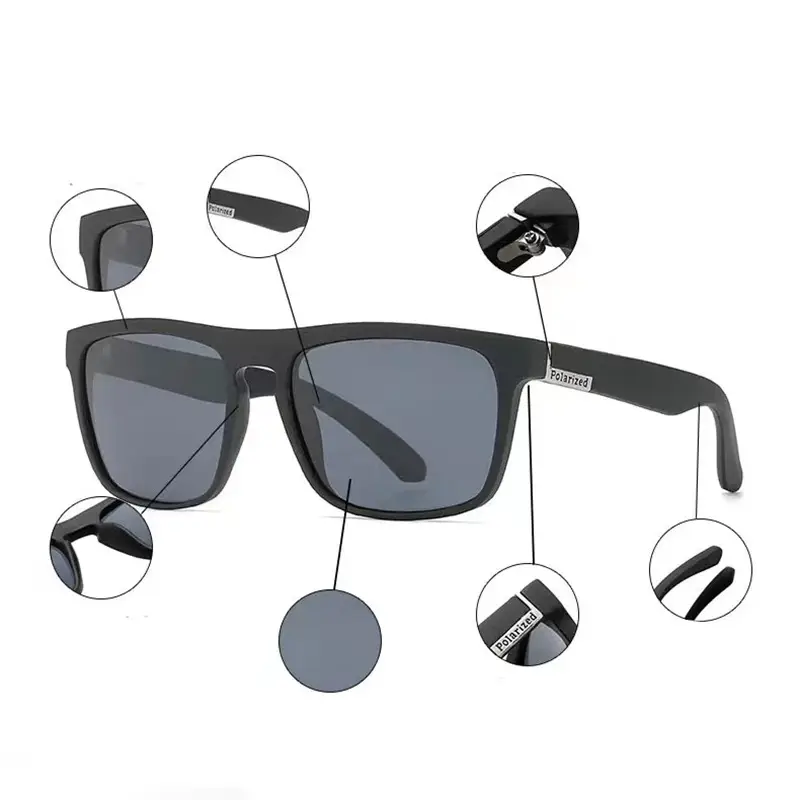 Men's Anti-UV400 Sunglasses Black with Yellow Lens - Image 8