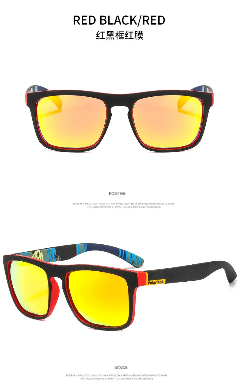 Men's Anti-UV400 Sunglasses Black with Yellow Lens — feature 11