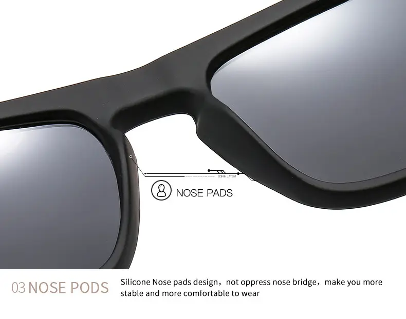 Men's Anti-UV400 Sunglasses Black with Yellow Lens — feature 14