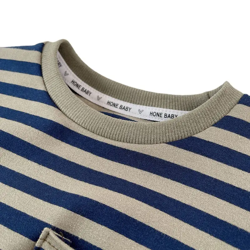 Boys Striped T-Shirt & Pants Spring Outfit 2026