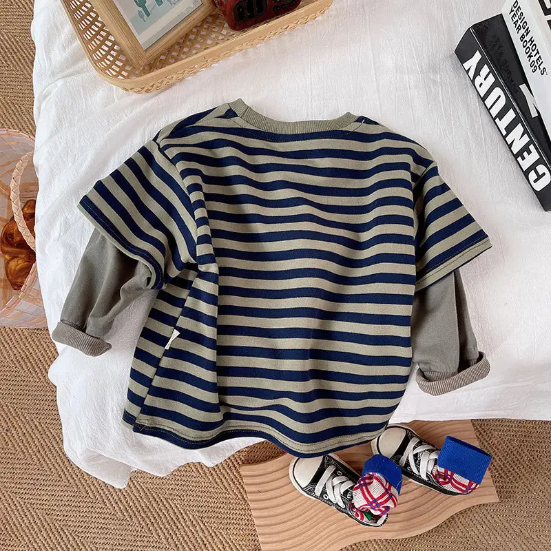 Boys Striped T-Shirt & Pants Spring Outfit 2026 — feature 4