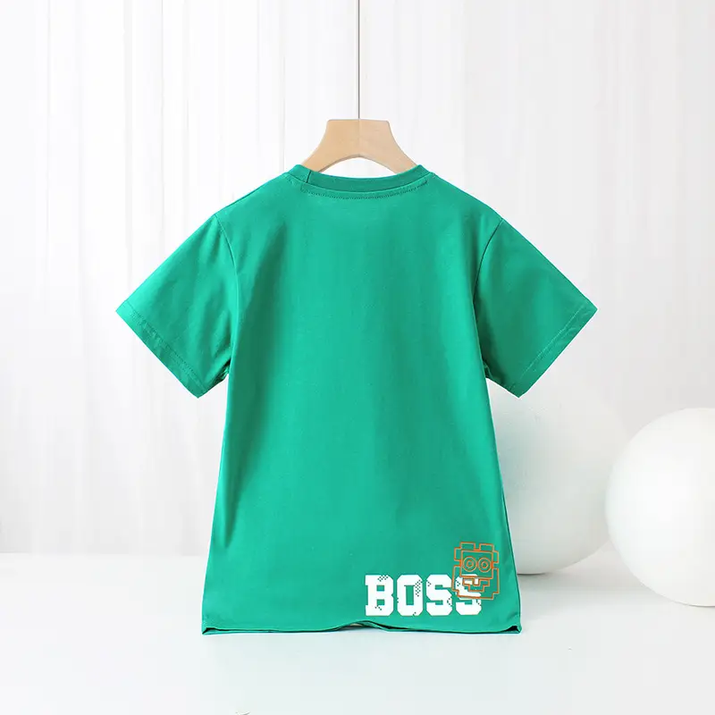 Green Kids T-Shirt "I Love My Body" Boys Summer Wear - Image 7