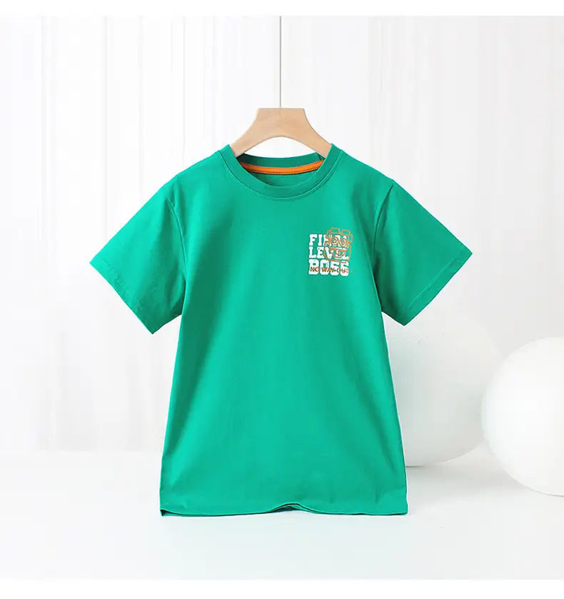 Green Kids T-Shirt "I Love My Body" Boys Summer Wear — feature 42