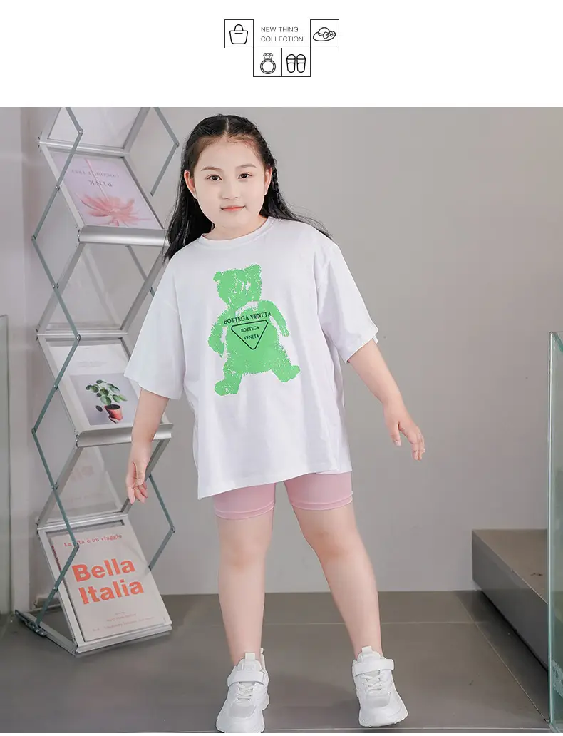 Fat Girl Green Bear Graphic Stretch Modal Shorts Plus Size — feature 14