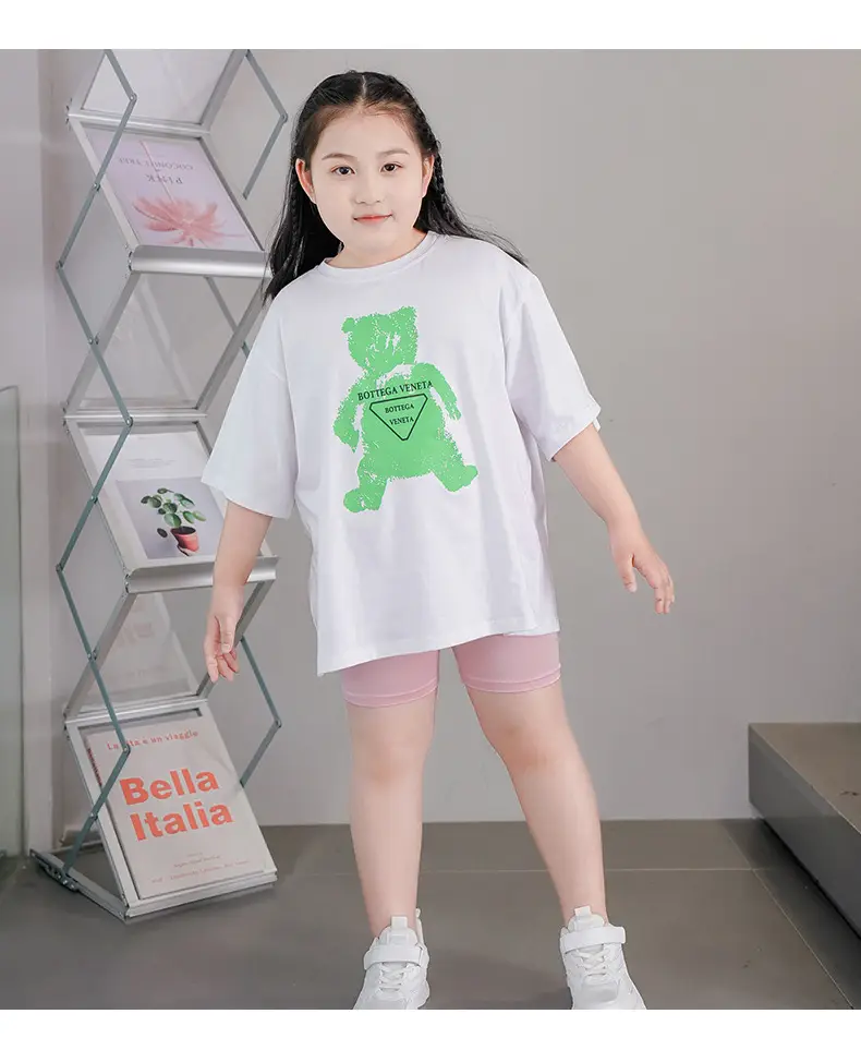Fat Girl Green Bear Graphic Stretch Modal Shorts Plus Size — feature 17