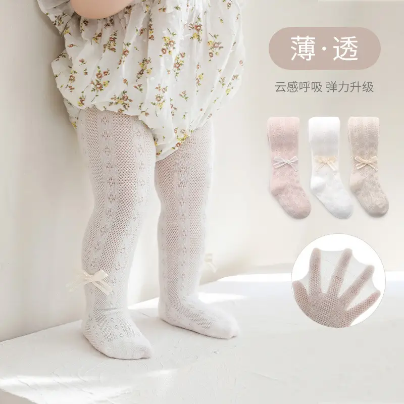 White Bow Boneless Baby Socks for Girls