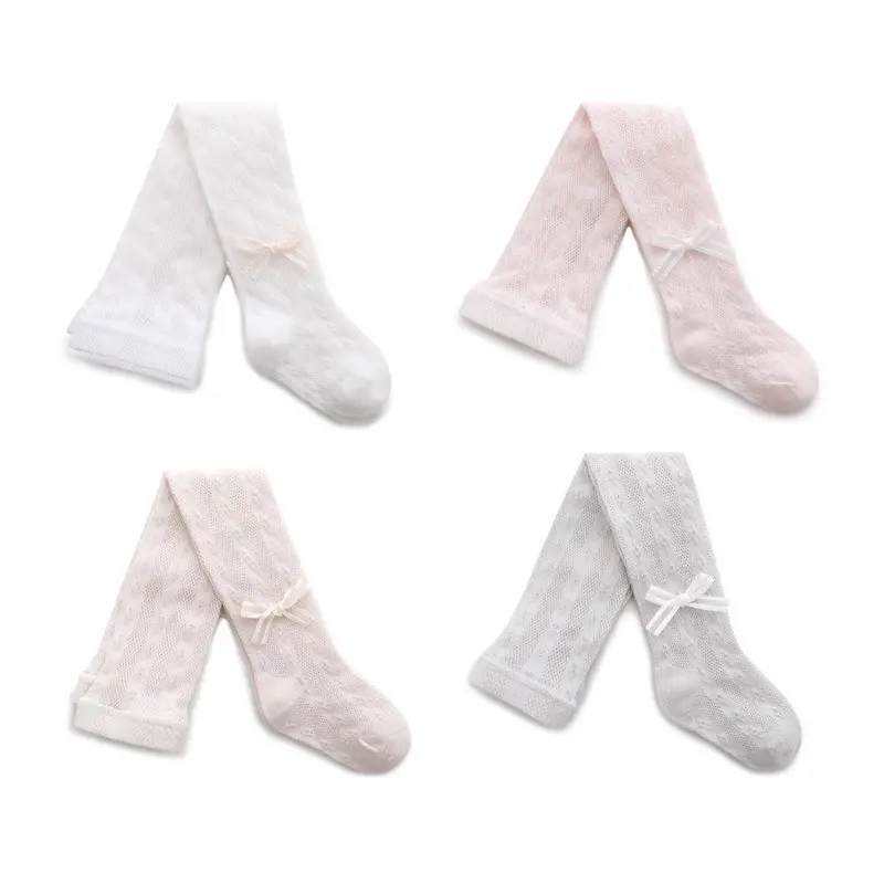 White Bow Boneless Baby Socks for Girls